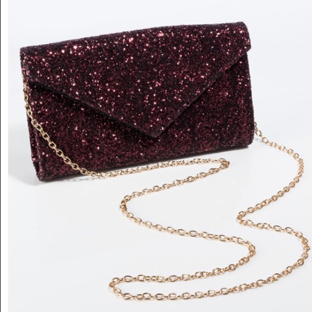 Akira Pink Sequin Clutch